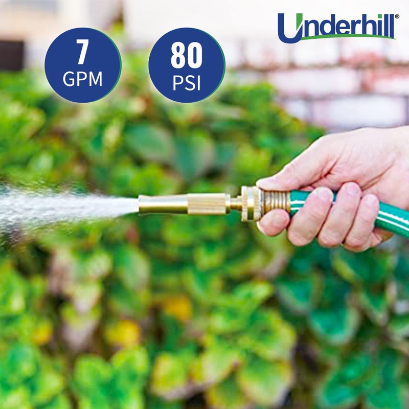 Underhill PowerBlast MultiMax Garden Water Hose Nozzle Adjustable, 7 GPM 80 PSI, 3/4-Inch Thread Inlet, High Pressure Heavy-Duty Brass, GNA-75 - Image 5